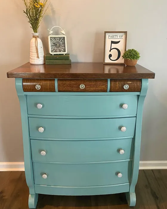 Behr Venus Teal painted dresser inspiration