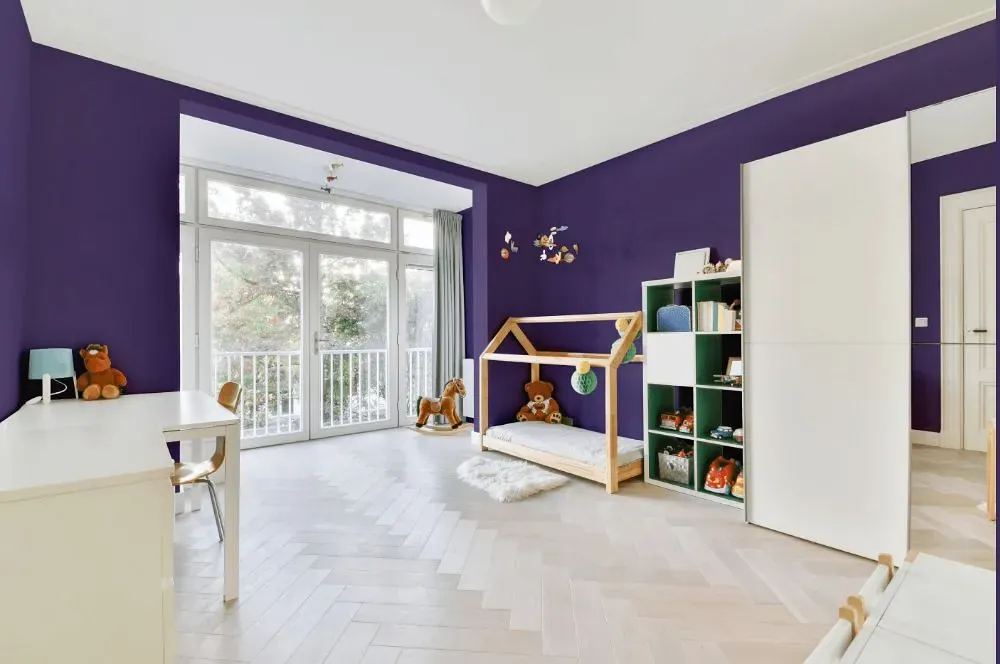 Behr Vigorous Violet kidsroom interior, children's room