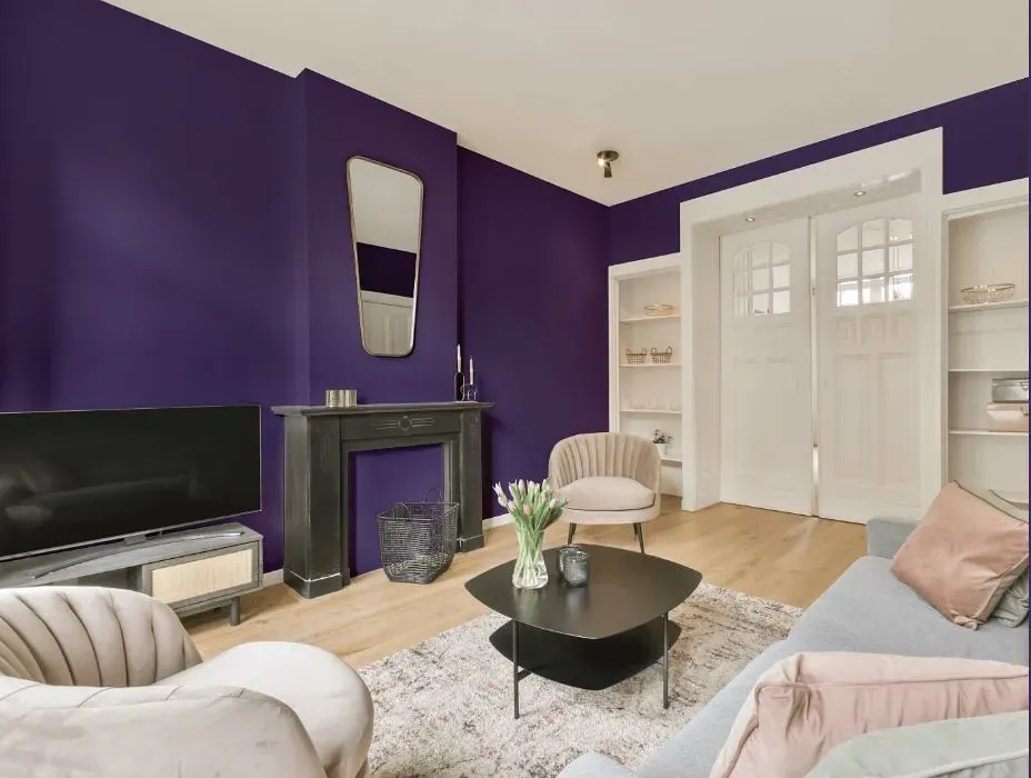 Behr Vigorous Violet victorian house interior