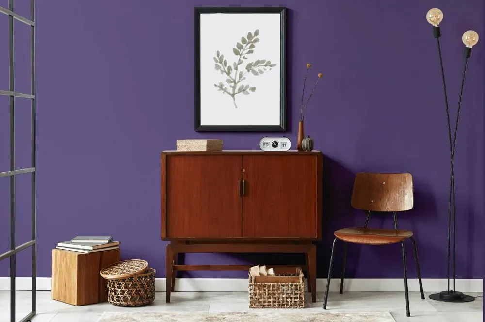 Behr Vigorous Violet japandi interior