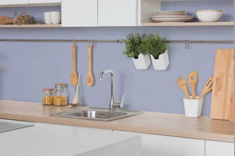 Behr Violet Vision kitchen backsplash