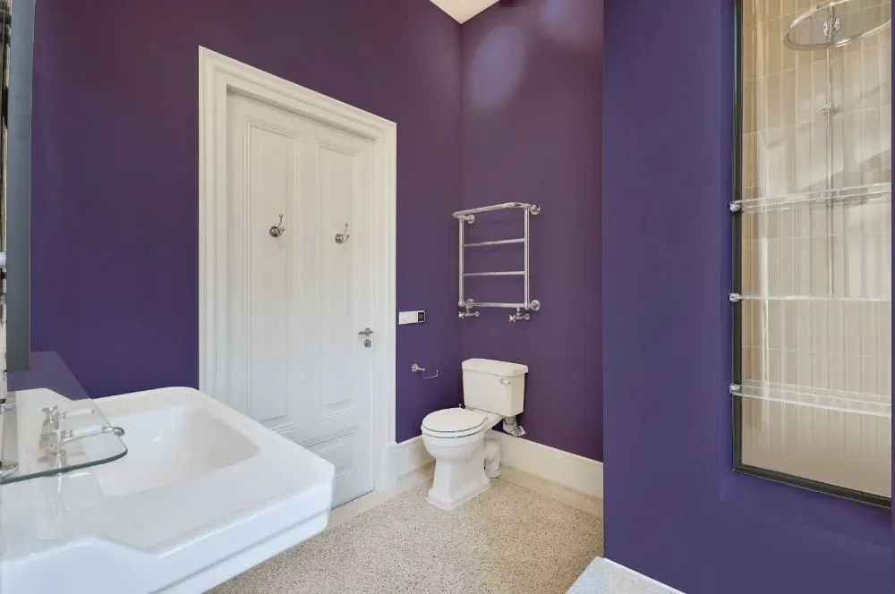 Behr Violet Vixen bathroom