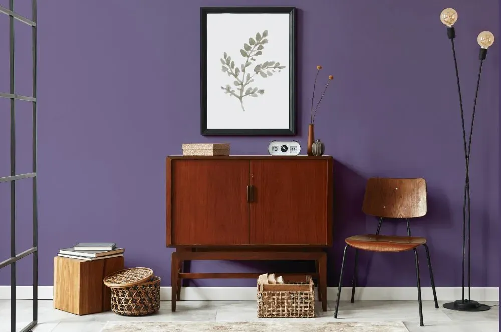 Behr Violet Vixen japandi interior