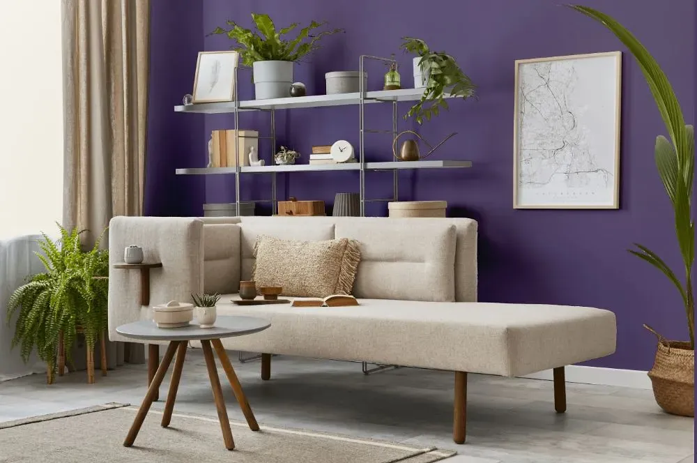 Behr Violet Vixen living room