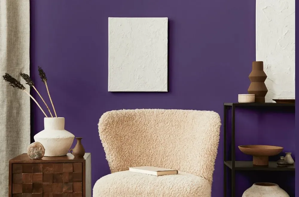 Behr Virtual Violet living room interior