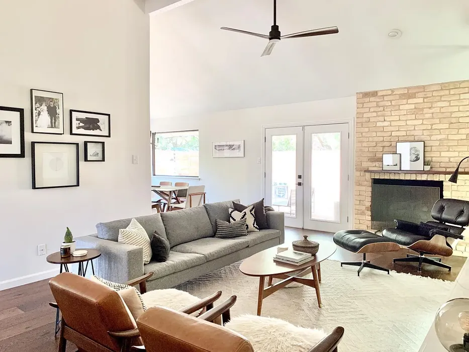 Behr Weathered White living room interior