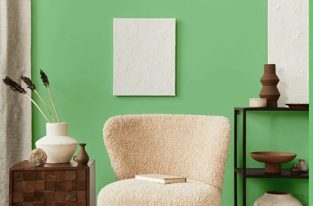 Behr Young Green living room interior