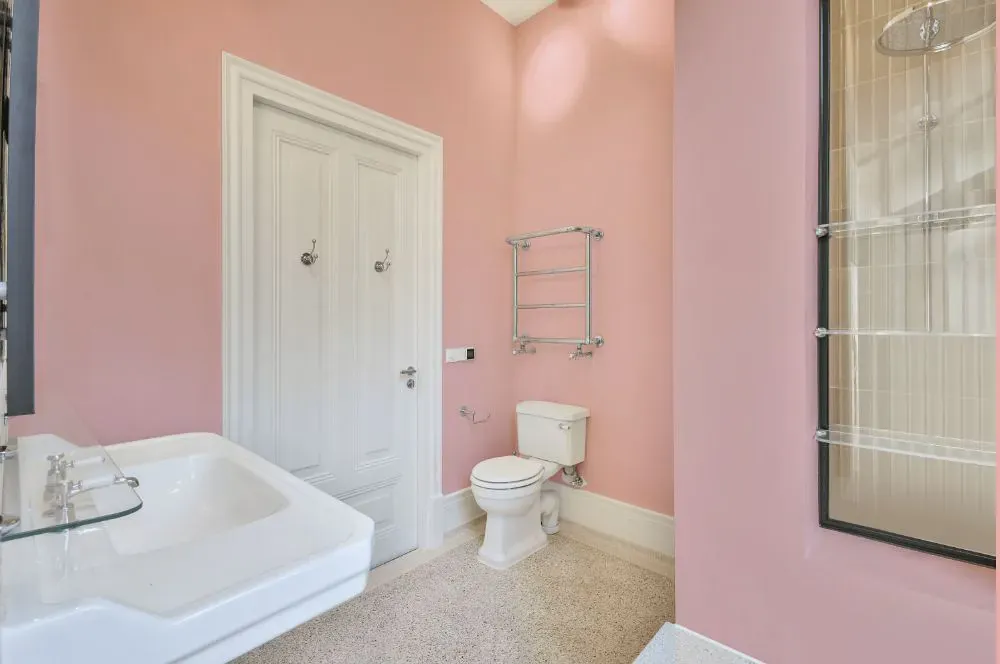Sherwin Williams Bella Pink bathroom