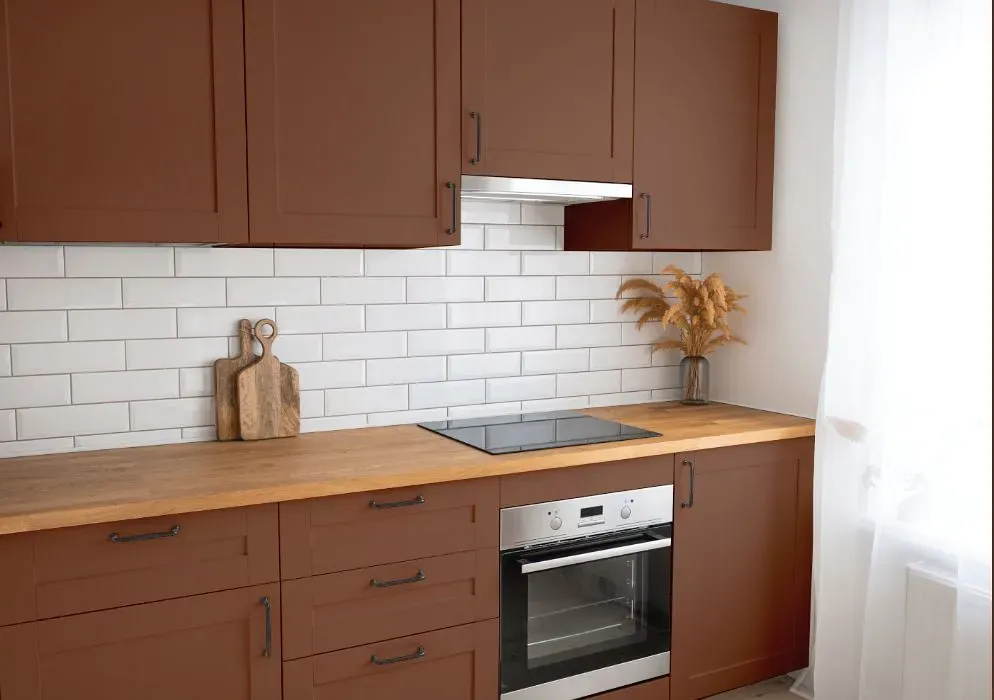 Benjamin Moore Abbey Brown kitchen cabinets