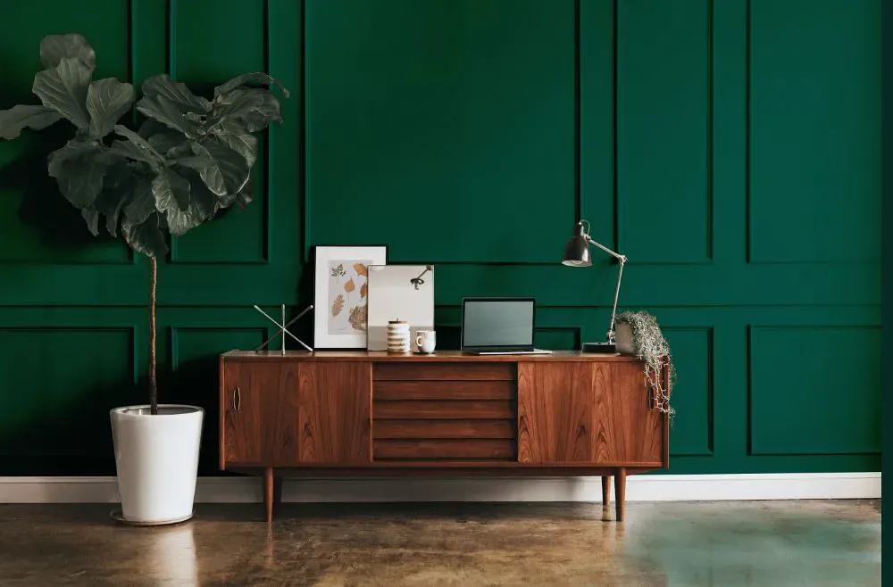 Benjamin Moore Absolute Green modern interior