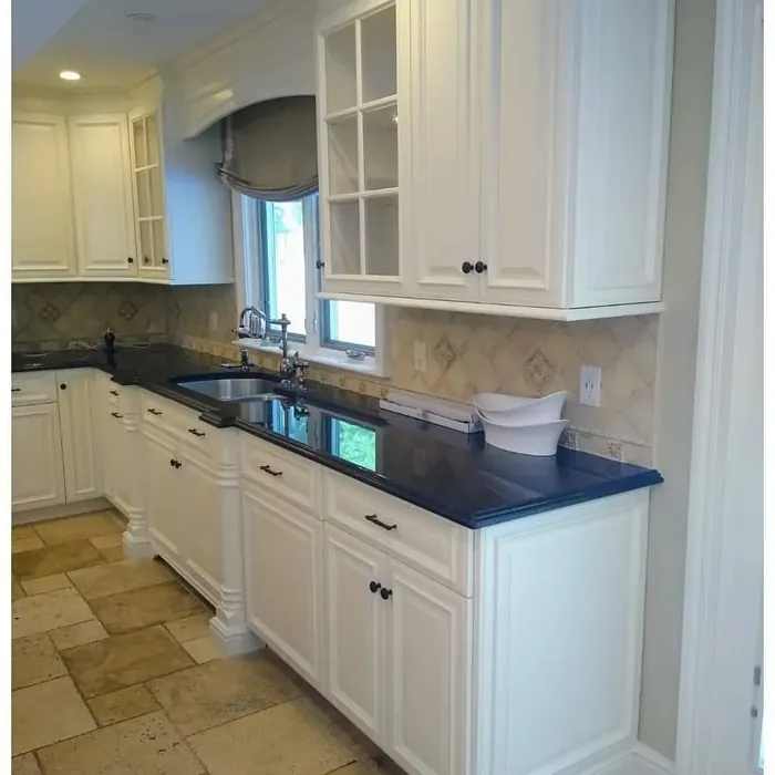 Benjamin Moore Ivory White kitchen cabinets paint