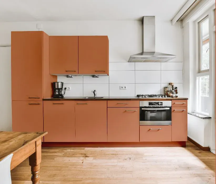 Benjamin Moore Adobe Dust kitchen cabinets