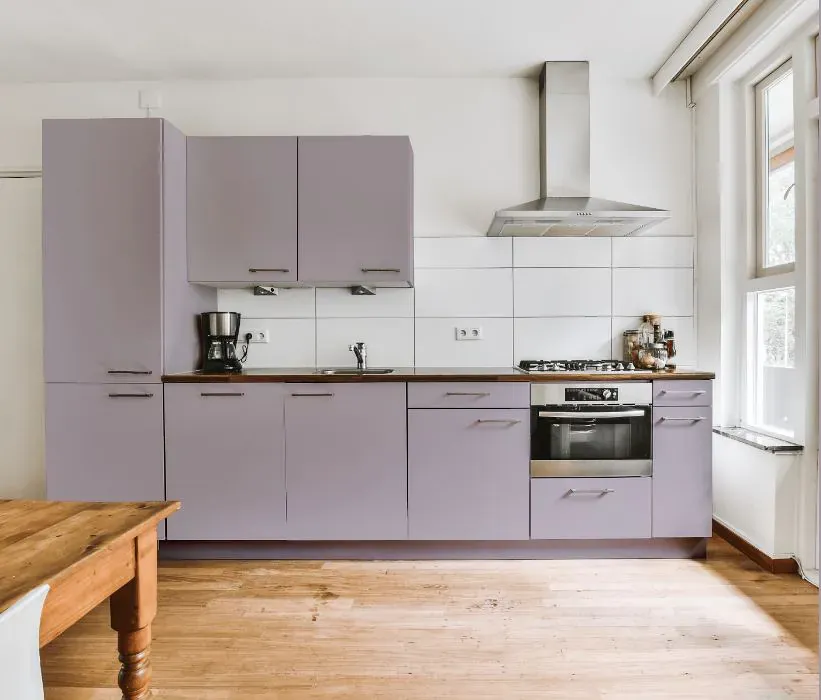 Benjamin Moore African Violet kitchen cabinets