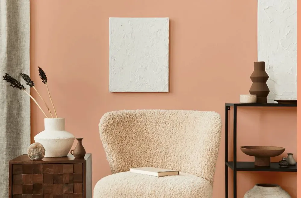 Benjamin Moore Amber Winds living room interior