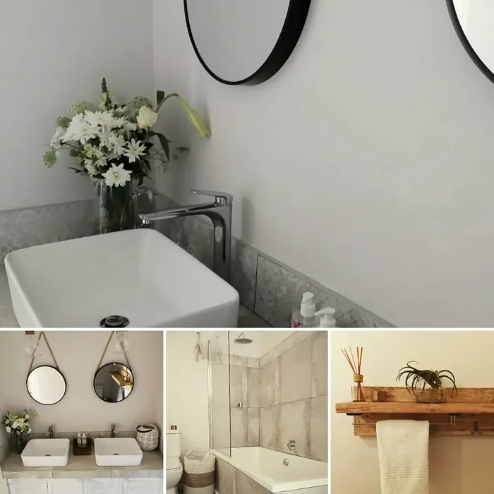 Benjamin Moore Antique Pearl bathroom color