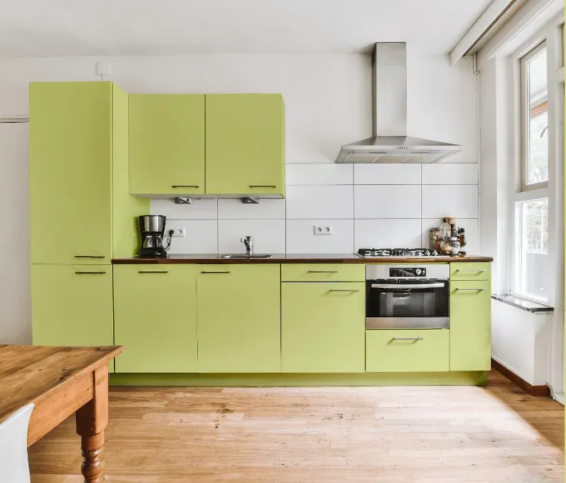 Benjamin Moore Apples and Pears kitchen cabinets