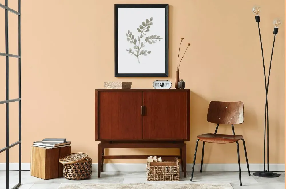 Benjamin Moore Apricot Chiffon japandi interior