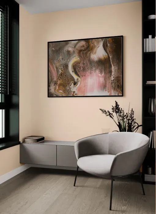 Benjamin Moore Apricot Tint living room