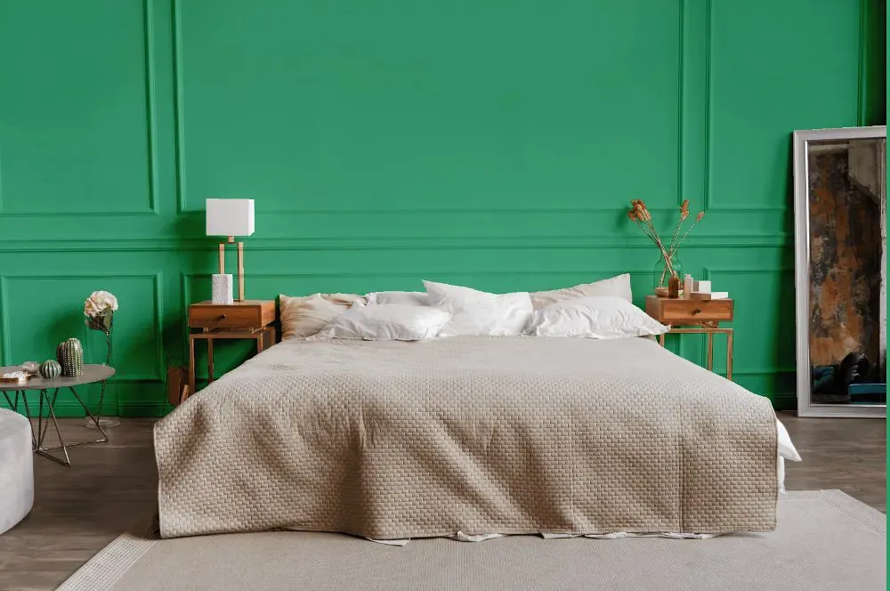 Benjamin Moore Arlington Green bedroom