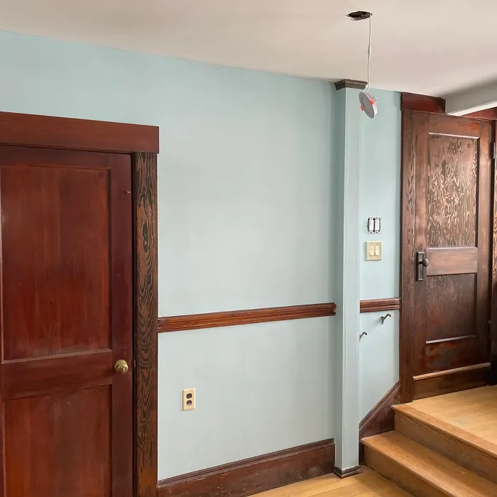 Benjamin Moore Ashwood Gray hallway color