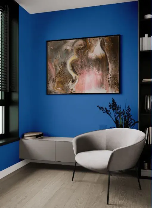 Benjamin Moore Athens Blue living room