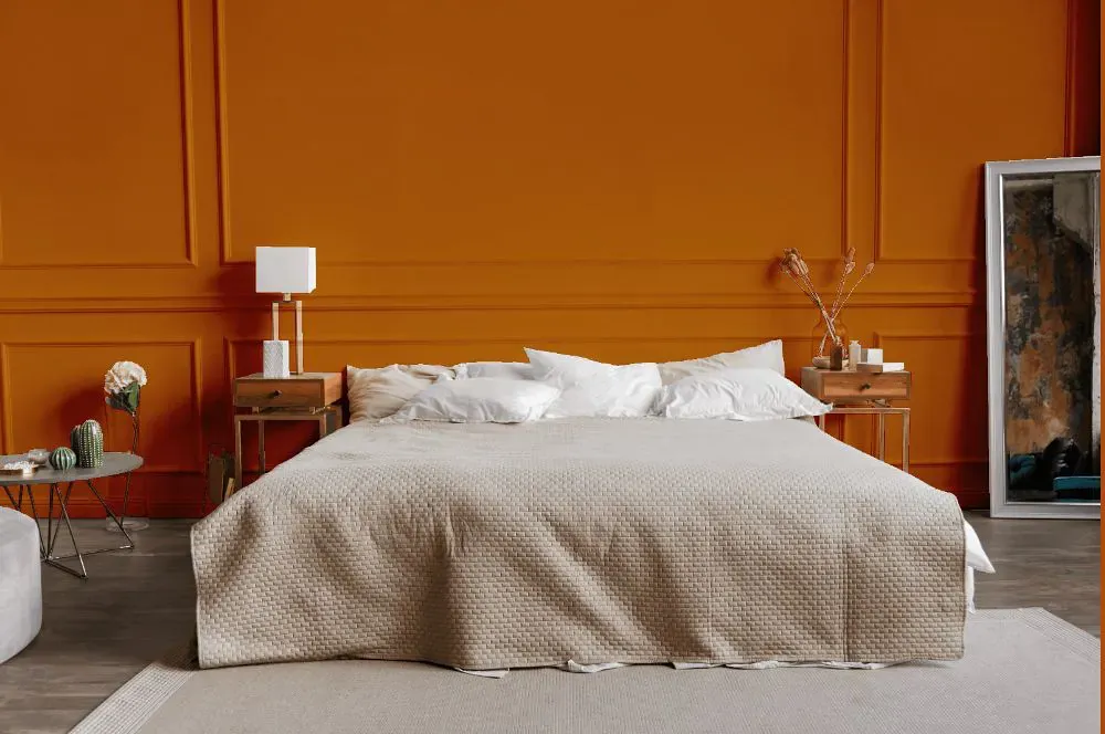 Benjamin Moore Autumn Orange bedroom
