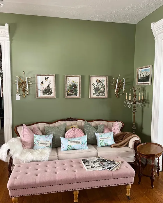 Benjamin Moore Aventurine living room color review