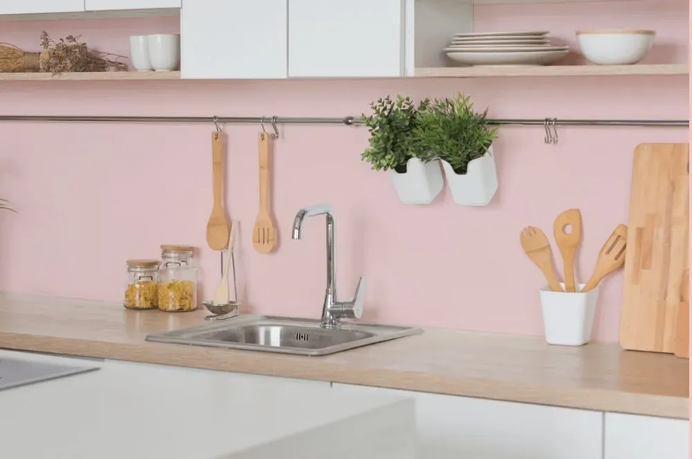 Benjamin Moore Ballet Slippers kitchen backsplash