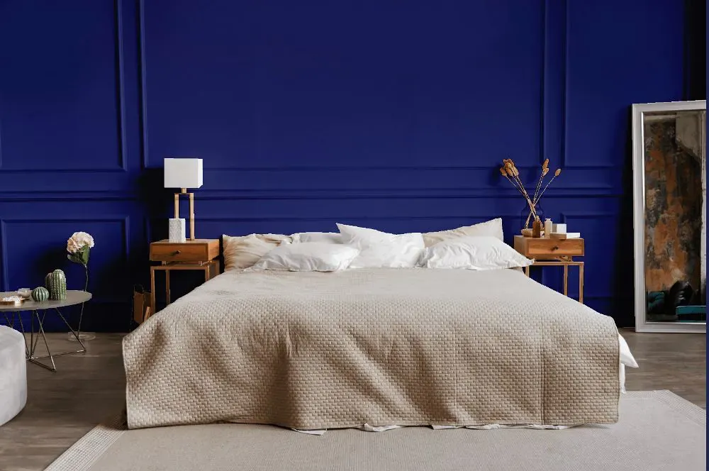 Benjamin Moore Basic Blue bedroom