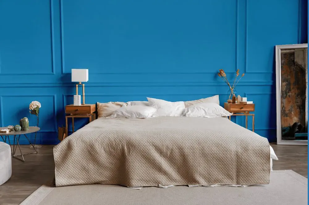 Benjamin Moore Bayberry Blue bedroom