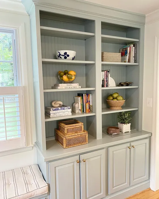 Benjamin Moore Beach Glass painted cabinets paint