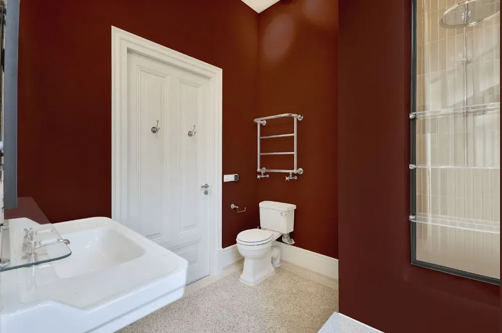 Benjamin Moore Beaver Brown bathroom