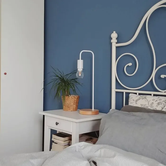 Benjamin Moore Bedford Blue Bedroom Accent Wall