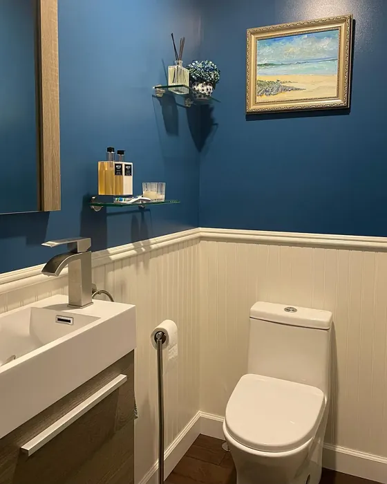 Benjamin Moore Bermuda Blue bathroom paint