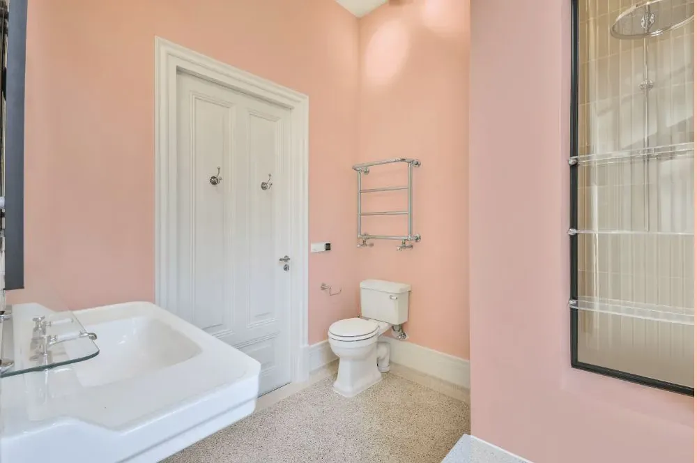 Benjamin Moore Bermuda Pink bathroom