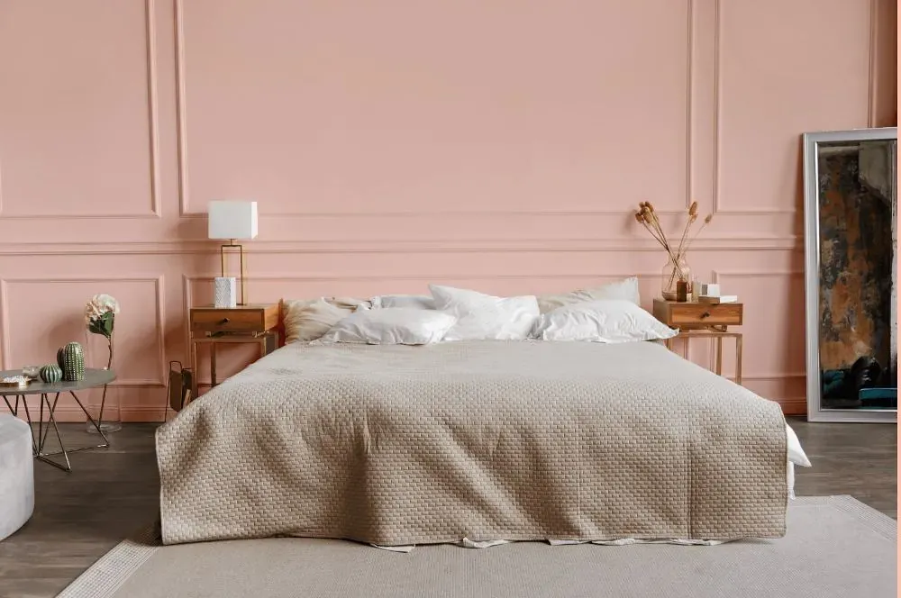 Benjamin Moore Bermuda Pink bedroom