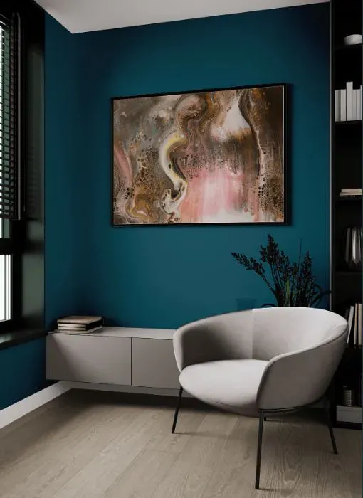 Benjamin Moore Bermuda Turquoise living room