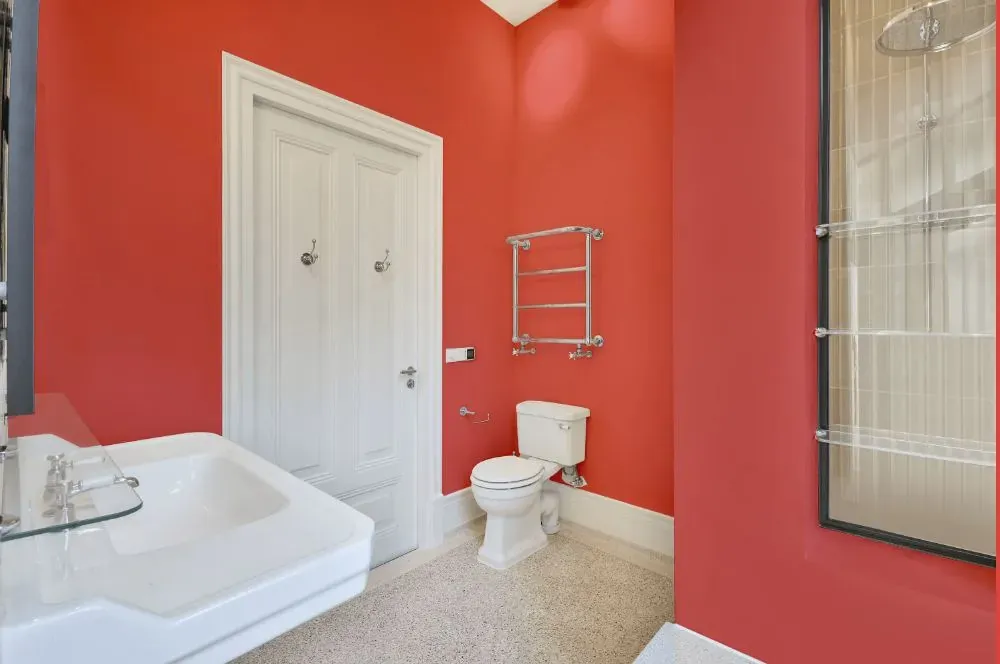 Benjamin Moore Bird of Paradise bathroom