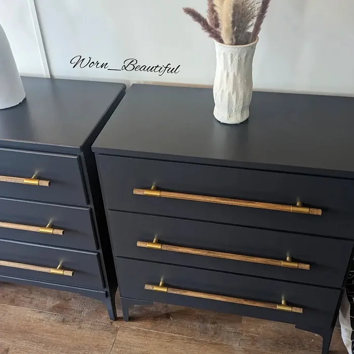 Benjamin Moore Black Ink painted furniture color