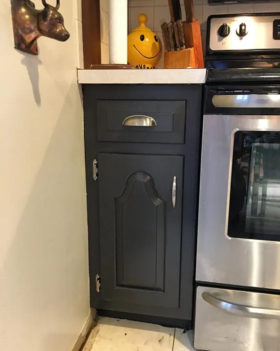 Benjamin Moore Black Tar kitchen cabinets color