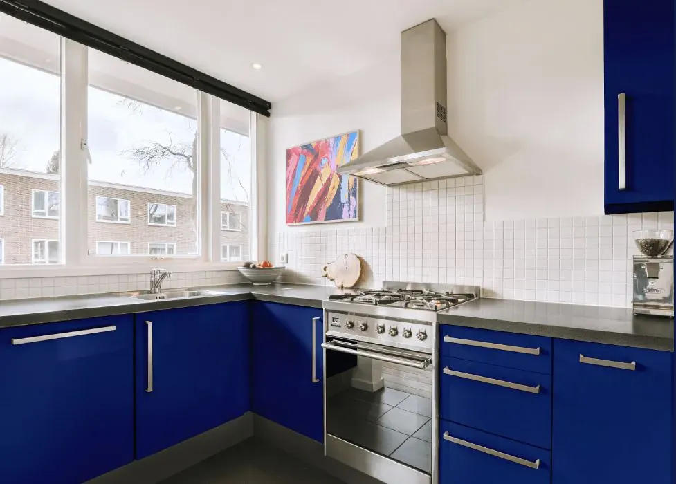 Benjamin Moore Blue kitchen cabinets