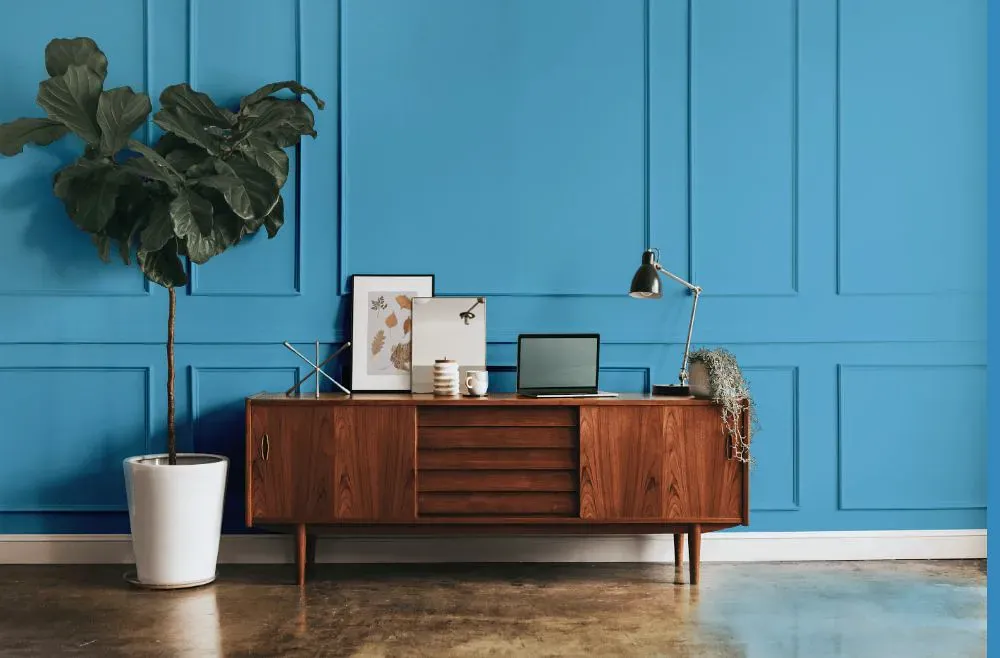 Benjamin Moore Blue Belle Island modern interior