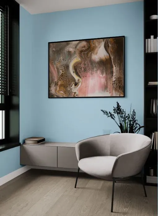 Benjamin Moore Blue Hydrangea living room