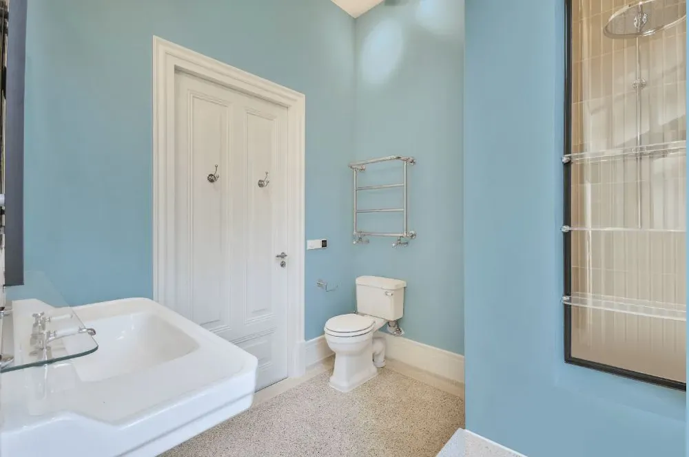 Benjamin Moore Blue Hydrangea bathroom