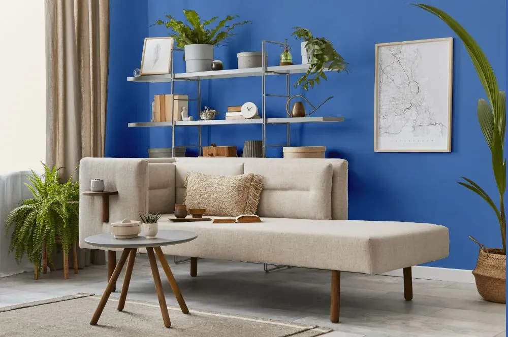 Benjamin Moore Blue Lapis living room