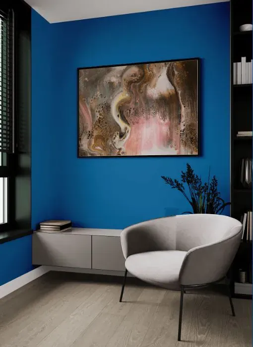 Benjamin Moore Blue Macaw living room