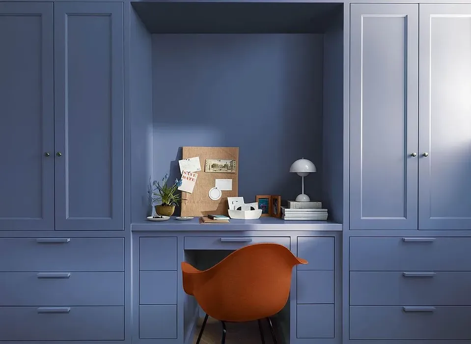 Benjamin Moore Blue Nova home office paint review