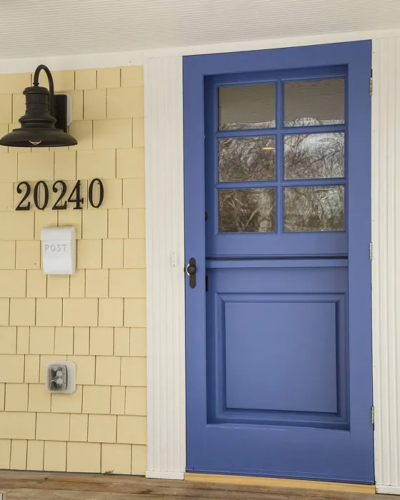 Benjamin Moore Blue Nova front door color review