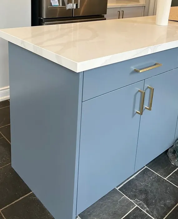 Benjamin Moore Blue Nova kitchen cabinets color