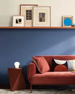 Benjamin Moore Blue Nova living room paint
